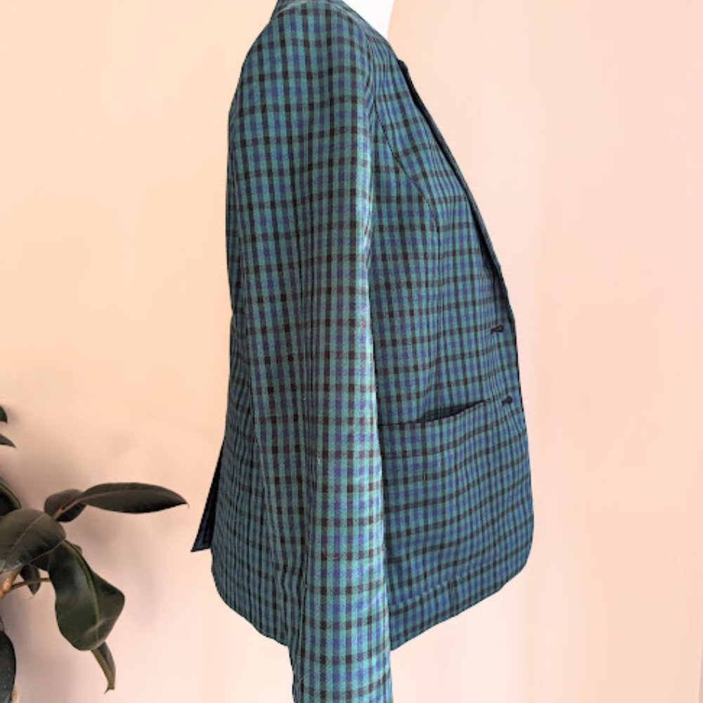 Draper James Checkerboard Blazer Size 2 Preppy Bu… - image 8